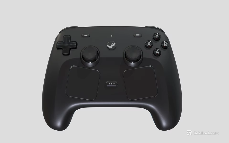 Black Wireless Game Controller With Ergonomic Design And Dual Joysticks 3d model 