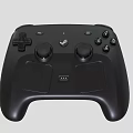 Black Wireless Game Controller With Ergonomic Design And Dual Joysticks