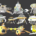Creative Modern Children's Play Area With Slides Climbing Structures And Dome Designs