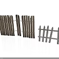 Wooden Fence Structures With Vertical Slats And Pointed Top Design