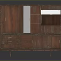 Modern Wooden Hallway Side Cabinet With Drawers Shelves And Cabinet Doors