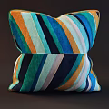 Vibrant Geometric Throw Pillows Featuring Diamond Shapes And Striped Patterns