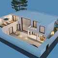 Modern Courtyard 3d model