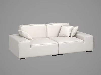 Minimalist double sofa 3d model