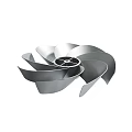 Industrial Metal Fan Impeller With Curved Blades And Central Hub Design