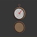 Vintage Metal Pocket Watch Clock With Decorative Engraved Pattern And Classic Design
