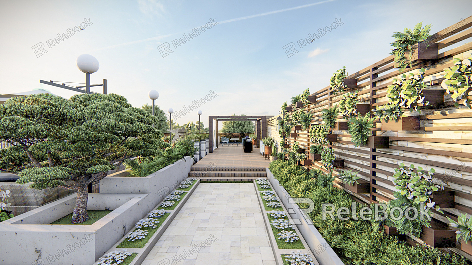 Roof Garden Terrace Modern Garden model