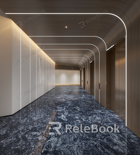 Light Luxury Elevator Hall model