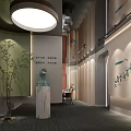 Modern Taco Burger Eatery Interior With Long Dining Table Chairs And Wall Sign