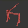 guillotine cutter agricultural tool cutter grass cutter ancient tool machining machine tool processing tool 3d model