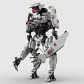 LEGO Toy Blocks Fighting Robot Gundam Mech Warrior Transformers 3d model
