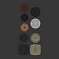 Stool Combination Stool Chair Stool Sofa Stool Seat Bench Round Stool Coffee Table Coffee Table Side Table Garden Table 3d model