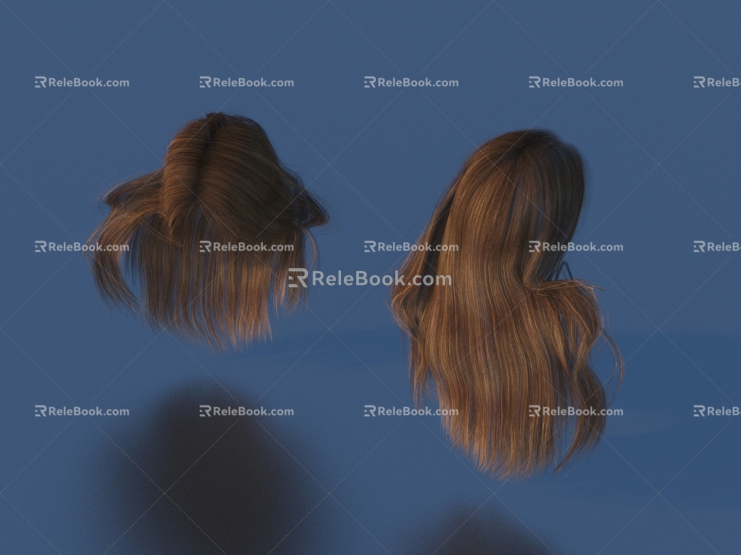 Hair Wig Hair Set 3d model