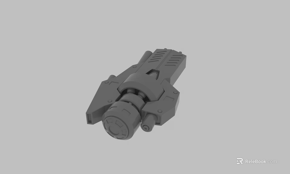 Gray Industrial Mechanical Part with Detailed Structure and Engineered Design in 3d model 