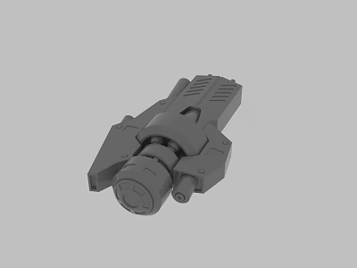 Gray Industrial Mechanical Part with Detailed Structure and Engineered Design in 3d model