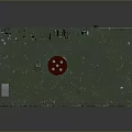 Military Green Cube Shaped Weapon With Central Opening And Metal Components