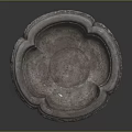 Elegant Stone Decorative Bowl With Intricate Carved Patterns And Pedestal Base