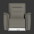 Modern Gray Leather Recliner Chair With Adjustable Footrest And Comfortable Design