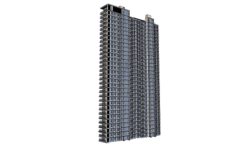 Modern Residential Building High-rise Residential Building 3d model