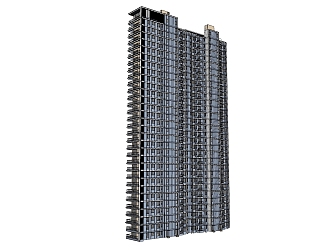 Modern Residential Building High-rise Residential Building 3d model