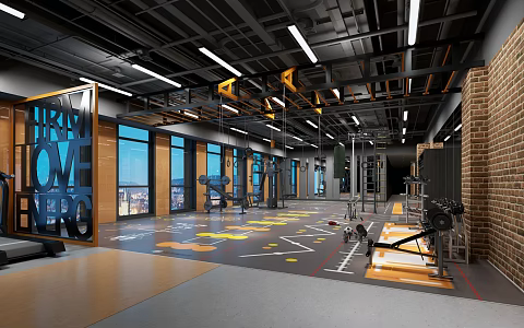 INDUSTRIAL LOFT GYM 3d model