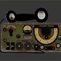 Vintage Military Magnetic Detector Radio With Headphones Knobs And Dials