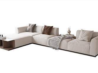 Modern corner multiplayer sofa 3d model