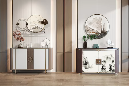 Entrance Cabinet Side Cabinet End View Cabinet 3d model