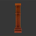 Red Wooden Grandfather Clock With Classic Design And Pendulum