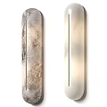 Modern Long Strip Wall Lamps With Natural Stone Texture And Soft Lighting