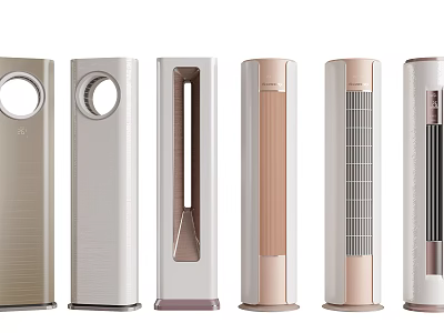 Modern Standing Air Cooler Fan with Various Designs and Multiple Colors 3d model