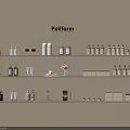 Poilform Luxury Perfumes and Cosmetics Stylish Organized Display on Modern Shelves
