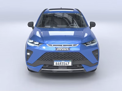 Dongfeng Blue SUV Front View Featuring Modern Sleek Grille And Headlights 3d model