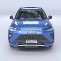 Dongfeng Blue SUV Front View Featuring Modern Sleek Grille And Headlights
