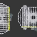 Motorized Industrial Roller Conveyor Equipment With Metal Frame Yellow Edges And Gray Structure