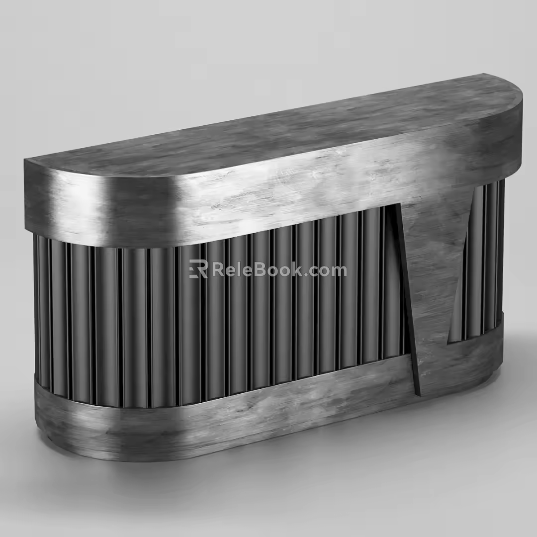 Modern Bar Reception Desk Cabinet Locker 3d model