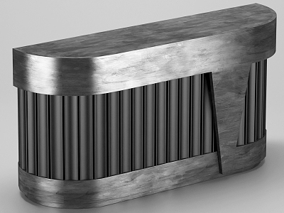 Modern Bar Reception Desk Cabinet Locker 3d model