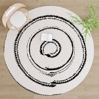 Modern Round Carpet 3d model