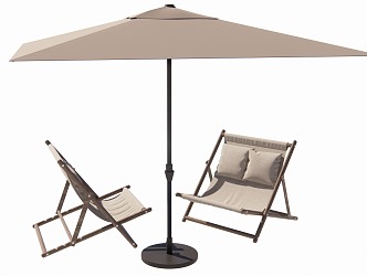 Landscape Outdoor Seat Parasol 3d model