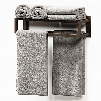 modern towel bath towel 3d model