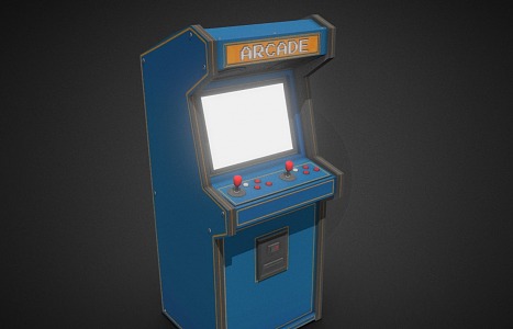 Game machine video game electric slot machine 3d model