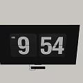 Black Sony TV Wall Mounted Display Showing 9 54 AM Digital Clock Time