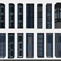 Various Elevator Design Styles With Glass And Metal Exteriors And Modern Architectural Elements 3d model