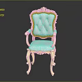 Elegant Accent Chair With Golden Carved Frame Gray Tufted Backrest Upholstered Seat And Ornate Armrests