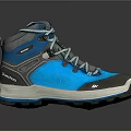 High Top Outdoor Shoes Blue and Gray with Light Blue Laces and Durable Sole