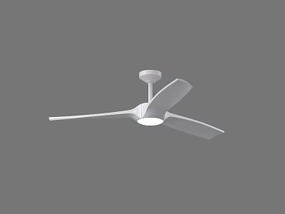 White Ceiling Fan With Modern Design For Home Cooling And Comfort 3d model