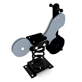 Playground Spring Rider In Gray Black With Seat Back Spring Base For Kids Outdoor Playground