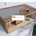 Modern Wooden Building Design With Unique Roof Circular Opening And Open Terrace In Snowy Surroundings