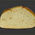 Fresh Sliced Bread With Golden Crust And Airy Interior Texture