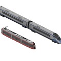 High-speed rail train rail car rail transit tram rail tram 3d model